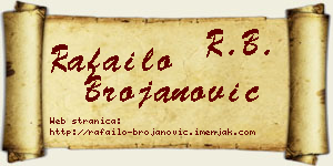 Rafailo Brojanović vizit kartica